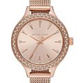Authentic MICHAEL KORS Runway Crystal Accented Rose Gold Ladies Watch