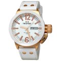 Authentic TW STEEL CEO Canteen White Leather Oversized Ladies Watch