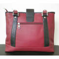 100% Genuine Buffalo Leather Elegant  Everyday Handbag - Brick Red