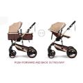 Baby Pram Stroller - 3 Function Foldable Baby Pram with Car Seat-Grey Belecoo Brand New