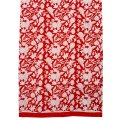 VINTAGE FLORAL RED AND WHITE COTTON TABLECLOTH - 6-8 SEATER 150cm x 220cm