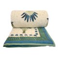 FLOWERS AND ELEPHANTS COTTON BEDCOVER - KING 250x240cm