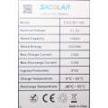 Sacolar ESS 5.5 kWh, 106 Ah, 16-cell, STACKABLE, PORTABLE LiFePo4 battery 48 V to work ONLY with ...