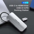 Vention Multi-function Type-C to HDMI /VGA / USB3.0*3/PD Docking Station