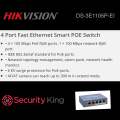 Hikvision 4 Port Fast Ethernet Smart POE Switch