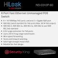 HiLook 8 Port Fast Ethernet Unmanaged POE Switch
