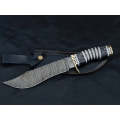 BOWIE BLACK & GREY WOODEN SHEET WITH DAMASCUS BLADE SA04- GB