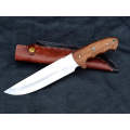 HUNTING KNIFE ROSEWOOD HANDLE WITH D2 STEEL BLADE SA09-R