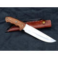 HUNTING KNIFE ROSEWOOD HANDLE WITH D2 STEEL BLADE SA09-R