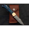 Handmade Damascus Steel Folding Knife-SAF006