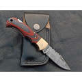 Handmade Damascus Steel Folding Knife-SAF005