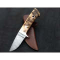 Handmade Damascus Steel Biltong Knife -C201