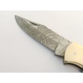 Handmade Damascus Steel Folding Knife