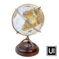 World globe with compass antique brass 30x20cm