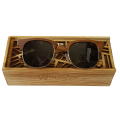 Metal / Zebra Wood Sunglasses - Polarized Sunglasses