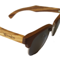Metal / Zebra Wood Sunglasses - Polarized Sunglasses