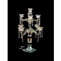 Clear and black candle stand (9 Arms/Ht 57cm) - 10671