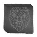 Slate Coasters with Lion Head engraved (Set of 4)