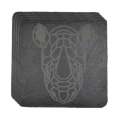 Slate Coasters with Rhino Head engraved (Set of 4)