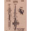 Vintage Patent Sketch Style Airplane Propeller - Unframed