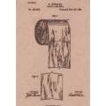 Vintage Patent Sketch Style Toilet Paper Roll - Unframed
