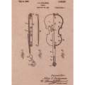 Vintage Patent Sketch Style Violin JC Swanson - Unframed