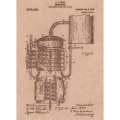 Vintage Patent Sketch Style Whiskey Still - Unframed