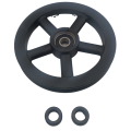 Premium 120mm Diameter Aluminium Black Spoke Wheel/Pulley with Bearing and Bushes