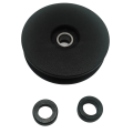 Premium 70mm Diameter Aluminium Black Spoke Wheel/Pulley with Bearing and Bushes
