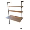Single Study/Shelving Industrial Pipe Kit with Melawood 1200mm