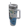 1.2L Stainless Steel Thermo Travel Flask with handle - Butterfly
