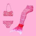 3 Piece Kids Pink Mermaid Bikini | JP04 - 140