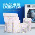 5 pieces Mesh Laundry bag set - Pink