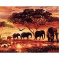 Adult Painting by Numbers - Safari Sunset