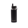 Iconix Black Stainless Steel Hot and Cold Flask - Straw Lid