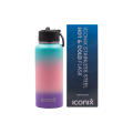 Iconix Blue and Purple Stainless Steel Hot and Cold Flask - Straw Lid