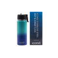 Iconix Blue Ombre Stainless Steel Hot and Cold Flask - Straw Lid