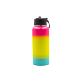 Iconix Coral and Blue Stainless Steel Hot and Cold Flask - Straw Lid