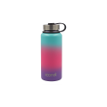 Iconix Mint and Purple Stainless Steel Hot and Cold Flask - Stainless Steel Lid