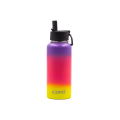 Iconix Purple and Yellow Stainless Steel Hot and Cold Flask - Straw Lid