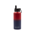 Iconix Red and Blue Stainless Steel Hot and Cold Flask - Straw Lid