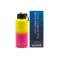 Iconix Yellow and Pink Stainless Steel Hot and Cold Flask -  Straw Lid