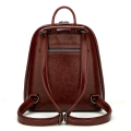 Ladies Classic V PU Leather Anti-Theft Backpack - 6013