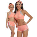 Matching Mom or Daughter Pink Neon Two-Piece Bikini