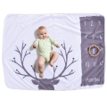 Newborn Baby Monthly Milestone Blanket - Floral Printed