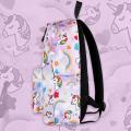 Students Light Pink Unicorn Rainbow Print Backpack