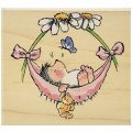 Penny Black Mounted Rubber Stamp 3-inch x 3.25-inch, Baby Hammock