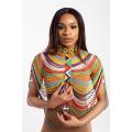 BODY JEWELLERY - MULTICOLOURED ZULU BEADED SHAWL