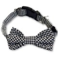 The Dapper Pet Bow Black Checkered Bow Tie Collar