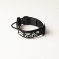 War Dog FOXTROT RIGID Collar - 45mm - Black (Red Stitching) / Small